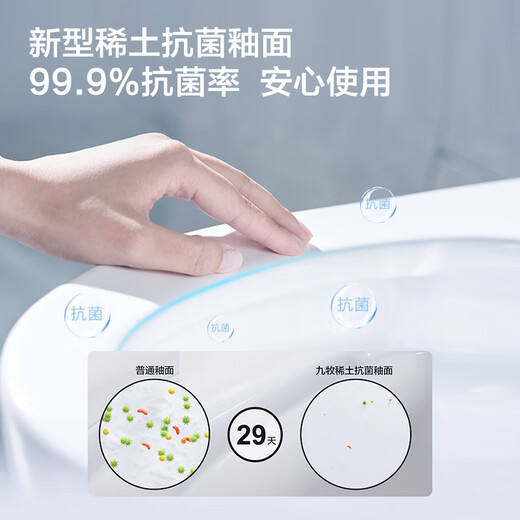 九牧（JOMOO）马桶海漩虹吸式坐便器节水马桶卫生间抗菌防臭卫浴陶瓷连体坐便器 【1396】双漩暴风 沸腾获奖 305坑距【290-390mm选择】