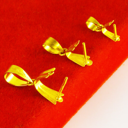 Qianying gold melon seed buckle pendant for men and women, jade buckle head buckle, 18K gold buckle, real gold perforated clip buckle, AU750 pendant, large size, normal pendant universal