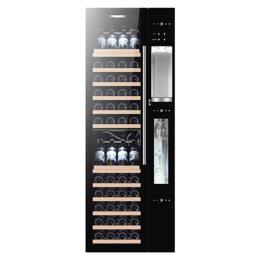 Lanyi ultra-thin constant temperature red wine cabinet, sterilized red wine cup wine dispenser, constant temperature red wine combination cabinet, embedded wine cabinet, wall-mounted wine cabinet, embedded red wine refrigerator, depth 670mm (red wine dispenser all-in-one machine), 102 bottles