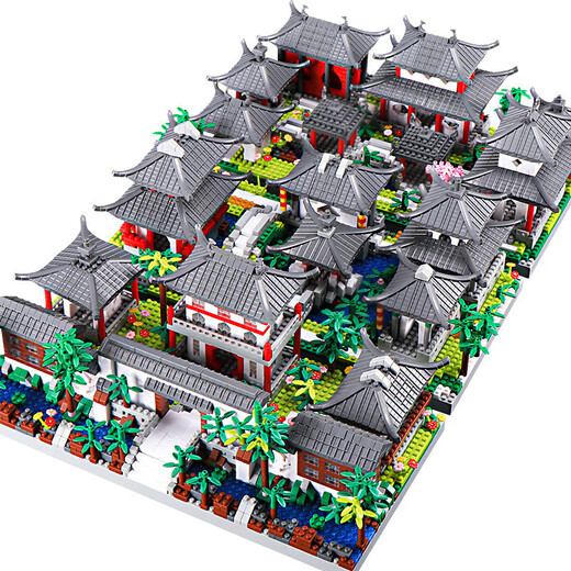 Zhiai Falcon Building Blocks Chinesischer Stil Bauergebäude Erwachsener Mikrokorn-Baugruppen Building Block Spielzeug Ornamente Modell Potala Palace 3884 Partikel + Licht + Werkzeuge