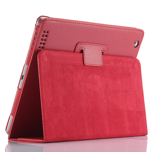 恒岚适用苹果适用iPad2 A1458老款A1395A1396平板4电脑3保护壳A1459简约A1416 玫红+钢化膜 2018款9.7【A1893】