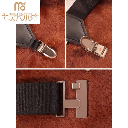 Modale Anti-Schlupf-Socken mit Beinringen und Strumpfbande europäische und amerikanische trendige formale Uniformen für Männer und Frauen, Metallfixierklammern, Hemdschwarz-Weiß-Strümpfe, Hemdklammern, 1 Paar, klassische Matte