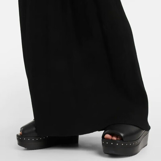 RICK OWENS New Year's Gift Women's Padded Leather Platform Sandals P00751496 Black 37 CN 37