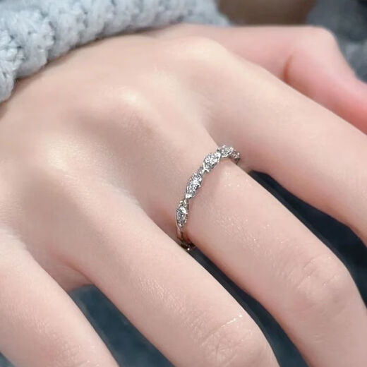Suiyu leisure salt ring ins niche high-end sense 2024 new style high appearance simple temperament adjustable plain ring flash diamond winding no gift box simple packaging