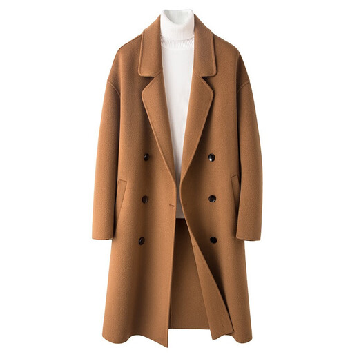 DK Pure Wool Coat Midumn-longitud de otoño y invierno Invierno Casco Tweed Doble-Breasted Tweed Coat Windbreaker Windbreaker 2XL