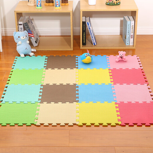 Children's floor mats, foam tatami mats, bedroom crawling sponge mats, spliced plastic room mat puzzles, starting from ten pieces, brown, 29*29cm (single piece price)