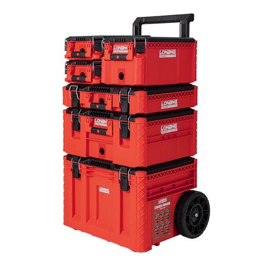 Longbang fully equipped version of the third generation multifunctional combined stacking tool box trolley transport box storage box enlarged upgrade fully equipped with 7-piece set Longbang 3rd generation tool box 5442211
