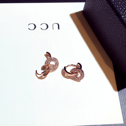 Idel Earrings 2025 New Trendy Fashion Versatile Temperament Internet Celebrity Small Earrings Earrings Earrings Women's Ear Accessories Earrings Small Round Diamond Earrings E0013