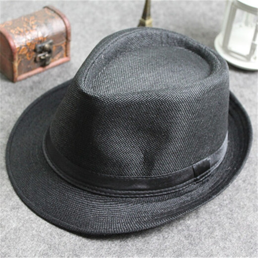 Nozhi cute gift hat, jazz hat for men and women, cuffed straw hat, retro small hat, sun hat, basin hat NE713, triangular plaid brown, one size fits all