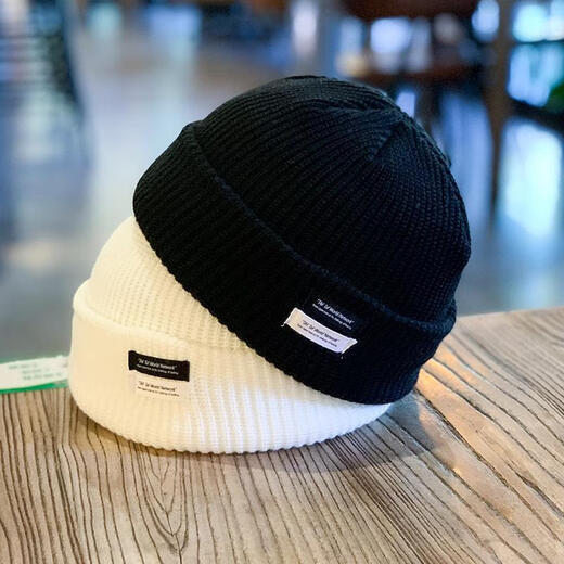 Hjzh Hut Herren Herbst und Winter vielseitig viel kalte Hut gestrickt Melonleder Hut