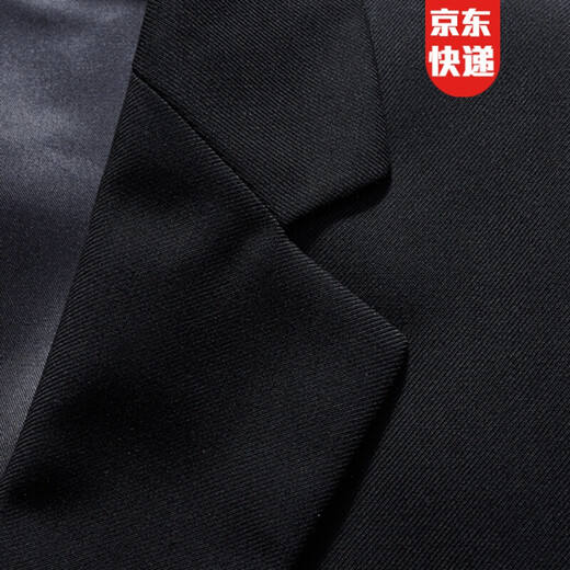 卡度顿 西服套装男三件套职业正装商务修身西装外套新郎伴结婚毕业礼服 黑色2扣【西服+西裤+衬衫】 L【105-110斤】+7件礼品
