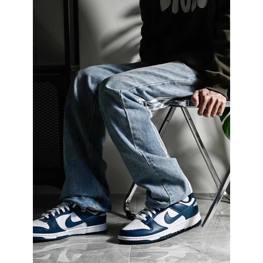 耐克（NIKE）Dunk Low男子白蓝经典复古休闲板鞋DD1391-400 DD1391-400白蓝 40.5 四季百搭上脚超帅