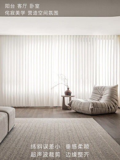 Customized smart dream curtain curtains, venetian blinds, balcony living room, electric sun protection vertical curtains, invisible gauze curtains, heat insulation, pure white, square meters