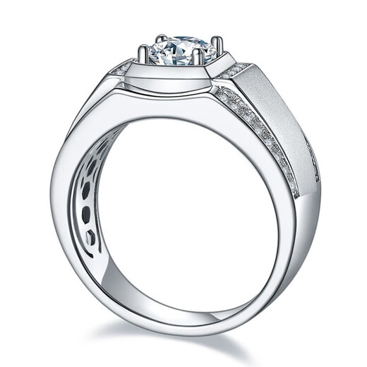 AVHE platinum men's diamond ring, cultivated diamond, Yajun frosted men's ring, wedding gift, Chinese Valentine's Day couple's ring, platinum Yajun men's ring - 30 points diamond