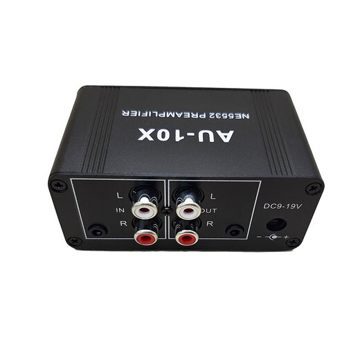 JEQLO audio signal pre-amplifier NE5532 headphone volume amplifier board music pre-gain boost host (ne5532) + power supply