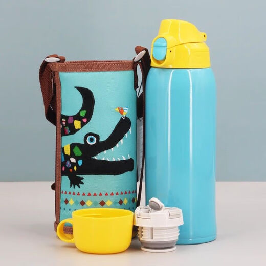 Tiger Marke (Tiger) Thermosbecher für Kinder Winter Thermos Thermos Thermosbecher Baby Strohisolierung Edelstahl Water Water Cup 800 ml Löwe 800 ml