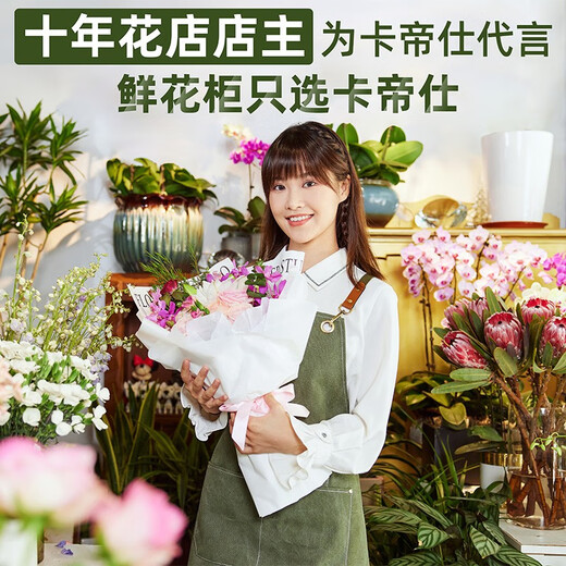 Kadish flower shop commercial flower preservation cabinet large capacity air-cooled flower preservation refrigerator flower freezer flower refrigeration preservation cabinet flower freezer display cabinet flower cabinet preservation cabinet high-end large double door no need for drainage three light switching