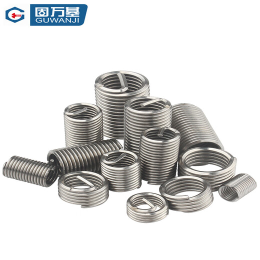Guwanji 304 stainless steel screw sleeves, wire screw sleeves, thread protective sleeves, steel braces, braces, national standard fasteners, 304 stainless steel metric M10x1.5x1.5D 10 pcs