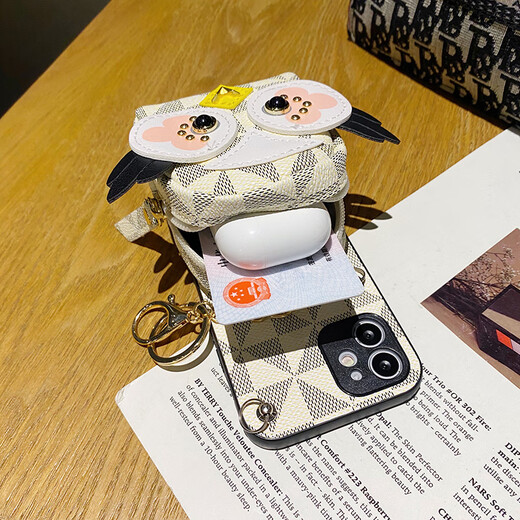 Tongrubi is suitable for Huawei mate60pro mobile phone case p70pro crossbody p50 coin wallet p30Pro creative p20lite beige shell + (white eyes owl) schoolbag - white Huawei other models