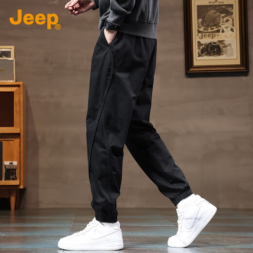 Jeep (JEEP) high-end men's casual pants men's 2025 autumn new style legging overalls trendy brand loose harem sports pants men