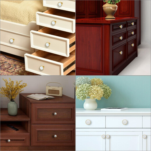 Gaobangtai con cáscara de latón nuevo mango chino mango de latón muebles de madera maciza cajón de vestuario de vestuario accesorios de hardware de lujo GBT12188b diámetro de concha gris 25 mm