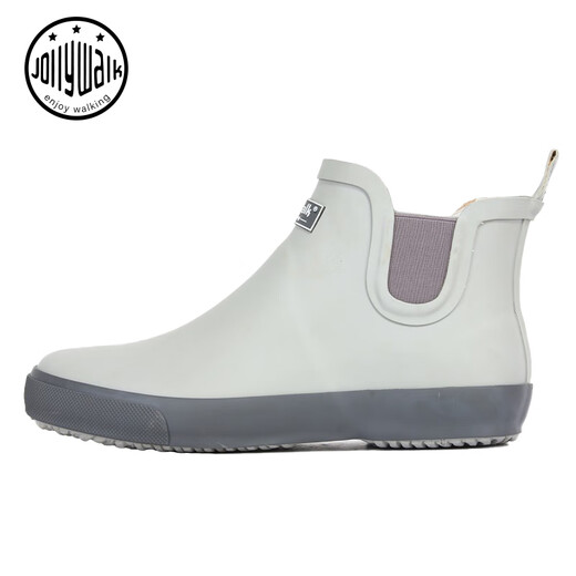 Very good (Jolly Walk) rain boots for women women's lightweight rain boots waterproof and non-slip water shoes low top fashion outdoor casual overshoes JW208-1 gray 37