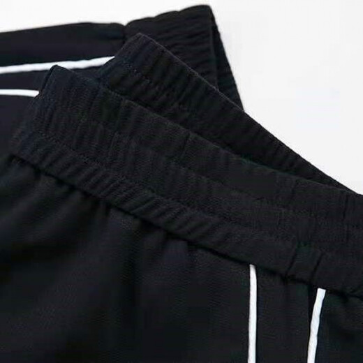 HTBT Cool Silk Cotton Wide Leg Sports Shorts for Women Summer High Waisted Loose Slimming Pants for Outerwear Versatile Casual Hot Pants Black Letters XL (Recommended 110-125 Jin Jin equals 0.5 kg)