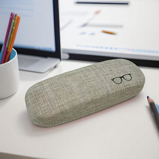 
Glasses box cloth metal storage myopia glasses reading glasses sunglasses sunglasses box for male and female students universal anti-pressure and anti-fall Pink 16.1*6.2*3.9cm