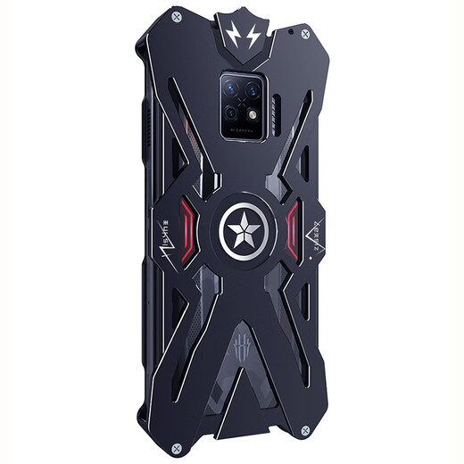 Long Qi Realme Realme GT2Pro Case de teléfono móvil anti-Fall Realme Realme Gtneo5SE Caso protector Full Metal Frame Custom Custom Custom Gt5Pro Refiring RMX3888 Iron Shell Man Realme GT2 Full Metal-Thor: Negro: negro