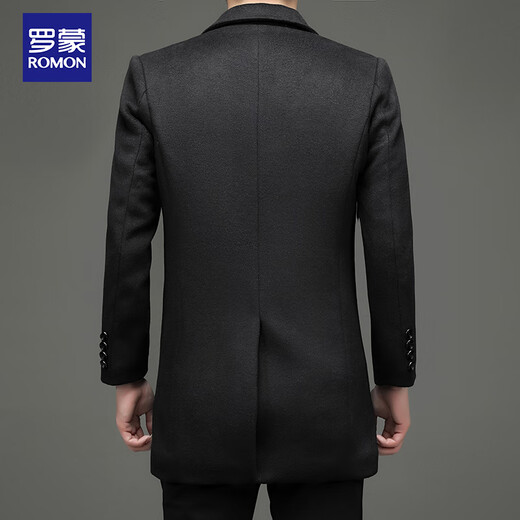Lomon wool coat men's casual business formal clothes wool coat coat jacket LL1931 black 3XL