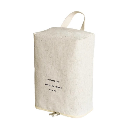 
Round book suitcase cotton and linen portable travel shoes storage bag hanging anti-yellow dustproof small white shoes sports shoes shoes bag cover