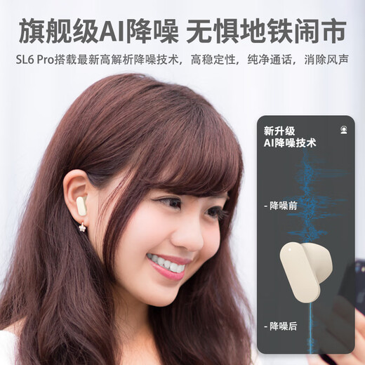 Sony Ericsson SL6 Pro Bluetooth Headset True Wireless Open Semi-in-ear Sports Running Cycling Call Noise Reduction Suitable for Apple Huawei Xiaomi Black