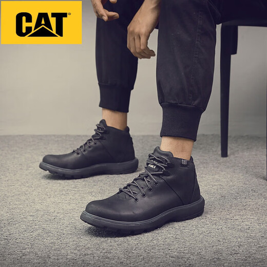 Carter (Katze) Herrenschuhe Martin Stiefel Herbst Neue britische Retro -Arbeitsschuhe Gaobon Chronische Männer echte Cowhide Casual Black 39