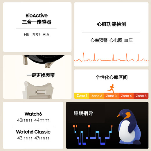 Samsung Samsung [National Subsidy] Watch6 Classic Bluetooth Smart Watch/Sports Watch/Telephone Watch 47mm Yuye Hei Men and Women Watch