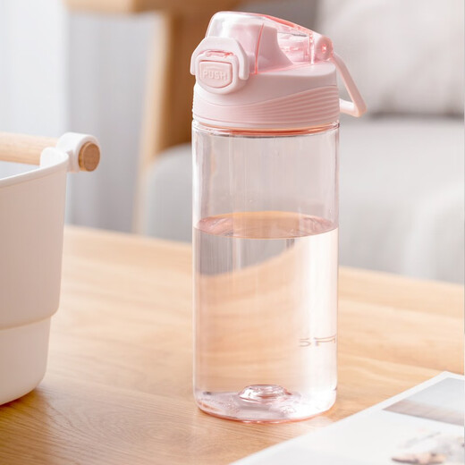 Camellia plastic water cup sports portable cup body Tritan material 050001,050002 pink-480ML
