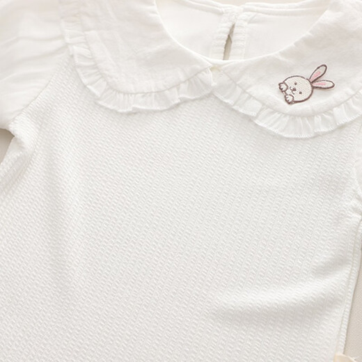 Kexin baby girl baby clothes spring and autumn 2023 new style fashionable girls overalls two-piece children's suit autumn clothes blue size 80 recommended 8-12 months height around 75)