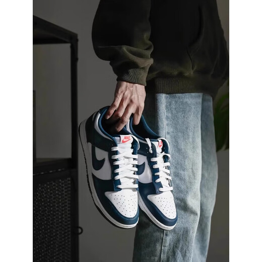 耐克（NIKE）Dunk Low男子白蓝经典复古休闲板鞋DD1391-400 DD1391-400白蓝 40.5 四季百搭上脚超帅