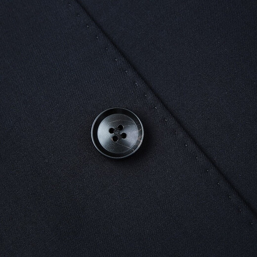 Hongdu Autumn and Winter New Windbreaker Men's Mid-Length Lapel Buttoned Formal Business Meeting Middle-aged Father's Jacket Navy CS7607-1 XL 180/96A