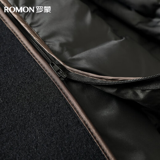 Luo Meng 90% duck down woolen coat men's mid-length autumn and winter thickened down-lined woolen coat men's work wear
