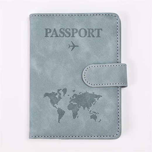 GPHF Deutsche Anti-Diebstahl-Pinsel-Magnetschnalle RFID Multifunktion Passportschutz Hülle Flugticket Clip Passport Reise Wallet ID-Kartenbeutel hellblau