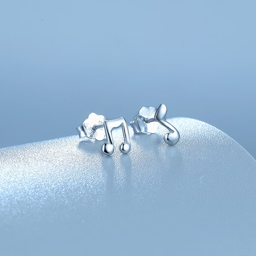 ZLF (ZLF) PT950 platinum earrings for women, asymmetric earrings, note personalized earrings 1.24g