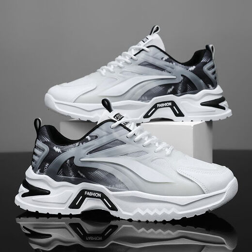 Fan xiaoru zapatillas para correr para hombres 2025 nuevos zapatos de entrenamiento militar zapatos deportivos transpirables zapatos para estudiantes zapatos de papá negro versátiles de moda