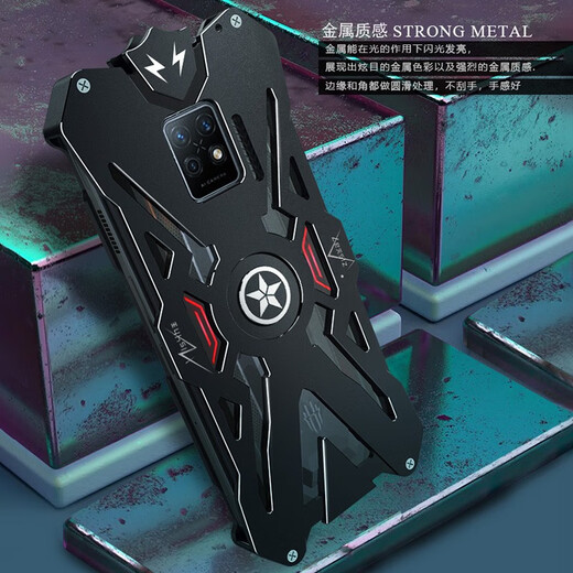 Long Qi Realme Realme GT2Pro Case de teléfono móvil anti-Fall Realme Realme Gtneo5SE Caso protector Full Metal Frame Custom Custom Custom Gt5Pro Refiring RMX3888 Iron Shell Man Realme GT2 Full Metal-Thor: Negro: negro