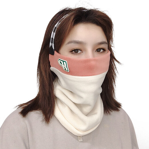 Meilunmei winter neck cover for women double-layer thickened warm Oli velvet outdoor fashion men and women gradient pullover scarf 3891 black coffee, all size