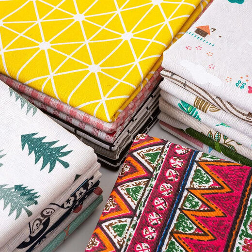 Jiazhilu cotton and linen tablecloth internet celebrity modern small fresh ins simple student desk dining table dormitory coffee table rectangular tablecloth banana leaf 90*90cm (suitable for small square tables)