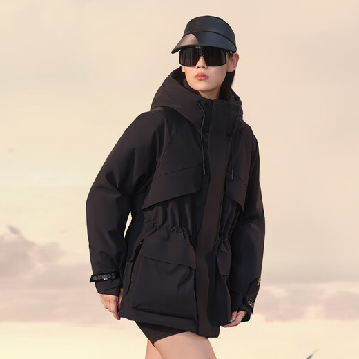 Govan Windshell 4.0 five-point luxury outdoor goose down jacket Yang Mi's same style women's short down jacket black S