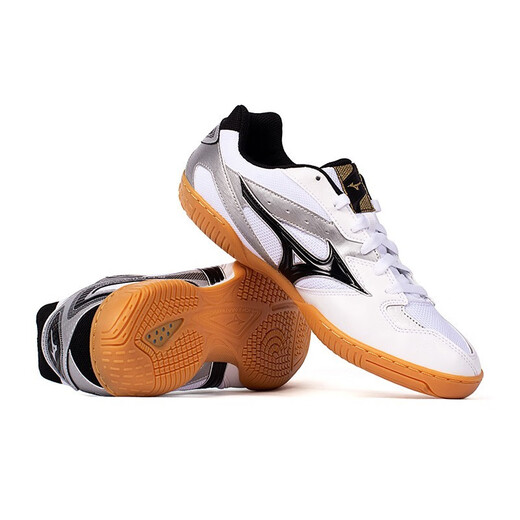 Mizuno Table Tennis Shoes Men's Shoes Women's Table Tennis Sports Shoes Breathable Non-Slip Wear-Resistant Training Shoes Competition Table Tennis Shoes 81GA183009 White/Black 40 (255mm)