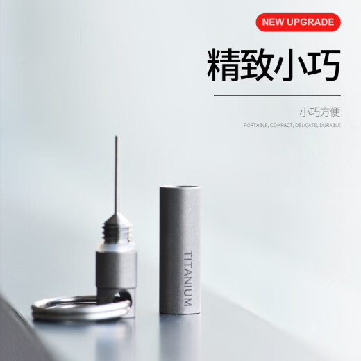 Laben Titanium Aloy Castup Rickup Needle Keychain Teléfono móvil Tarjeta Sim Almacenador de la tarjeta del extractor universal Portable multifuncional EDC EDC Funcional EDC
