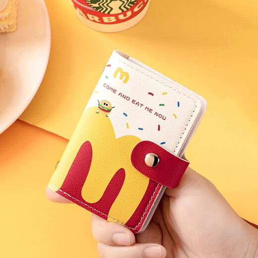 Yunshun Maimen card bag card holder storage bag bank card student ID bag men's and women's coin purse high appearance and large capacity McDonald-MM+burger 2 pcs