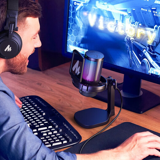 Maono Computer Microphone Game Noise Reduction Microphone Live Recording Wired Radio Microphone USB Mobile Computer Desktop Laptop Online Class K Song Maono DM20 DM20 White (Newly Upgraded Independent Noise Reduction)